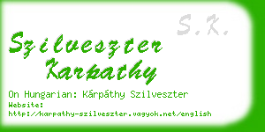 szilveszter karpathy business card